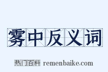 雾中反义词是什么意思的图片